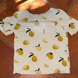 Kyte BABY Lemon Pattern Short Sleeve Tee
